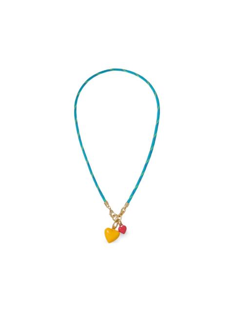 ROXANNE ASSOULIN Happy Cord double-heart necklace