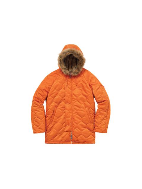 Supreme Supreme Quilted Flight Satin Parka Burnt Orange