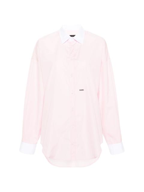 DSQUARED2 contrasting-collar cotton shirt