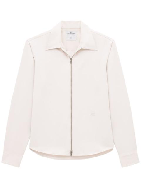 courrèges zipped twill shirt