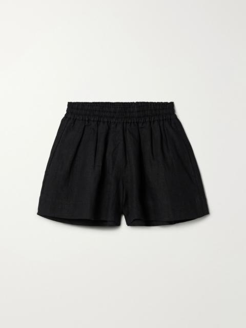 SUZIE KONDI Shkip linen shorts Black