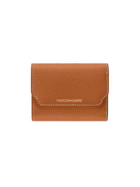 MAISON de SABRÉ Women's Leather Trifold Wallet - Pecan Brown