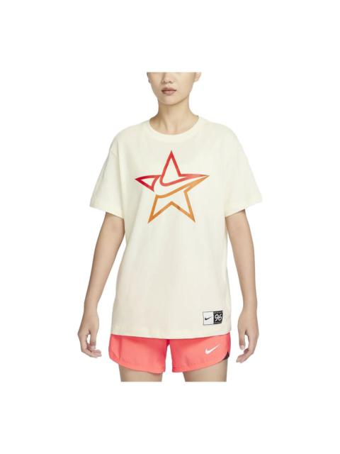 (WMNS) Nike Dri Fit Swoosh Fly T-shirt 'Coconut Milk' FD5061-113