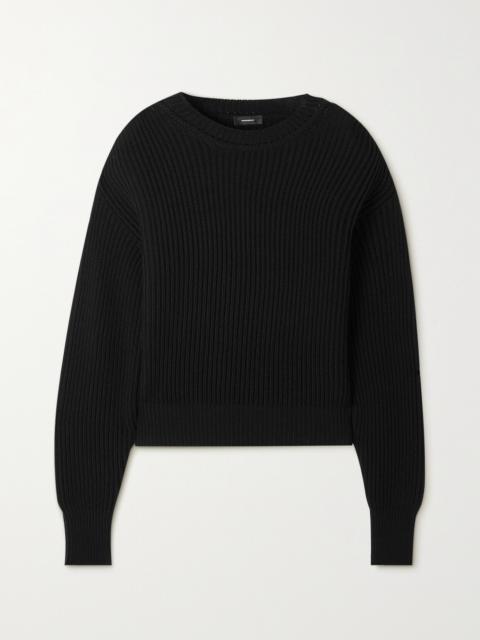 WARDROBE.NYC + Hailey Bieber Ribbed Wool Sweater