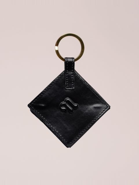Nanushka QUINN - Patent vegan leather origami keychain - Black