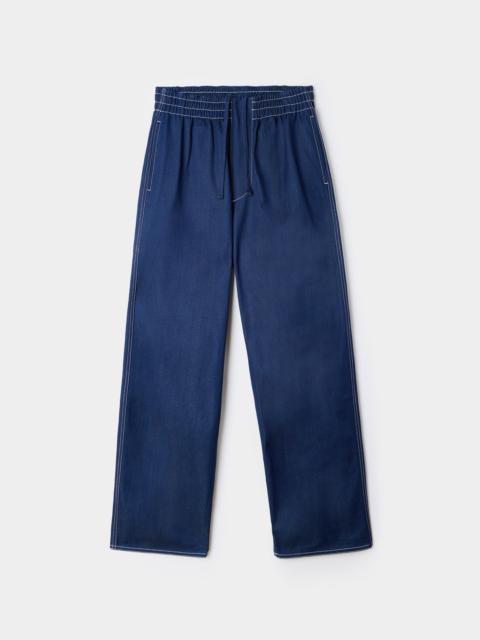 ELASTIC PANTS / denim / blue