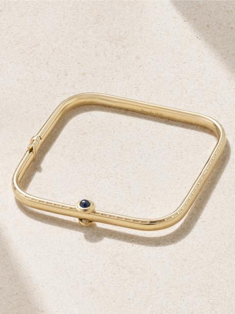 Yvonne Léon Jonc Gousset 9-karat Gold, Sapphire And Diamond Bracelet