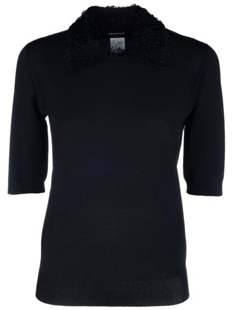 FABIANA FILIPPI textured-collar knitted top