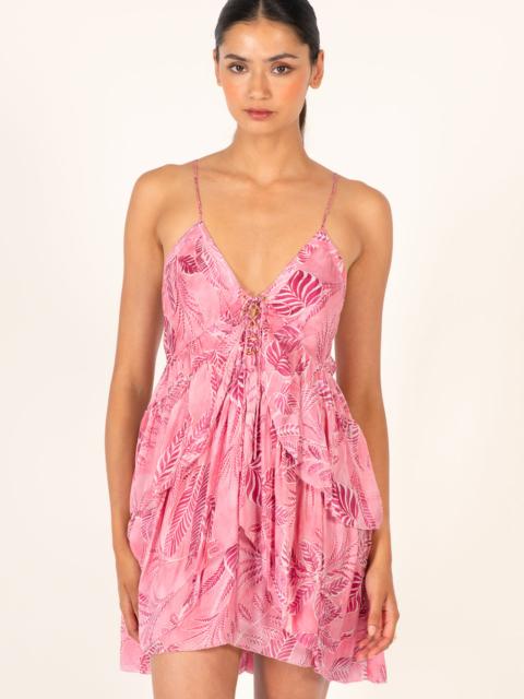 Poupette St Barth Mini Dress Maja - Pink Calathea