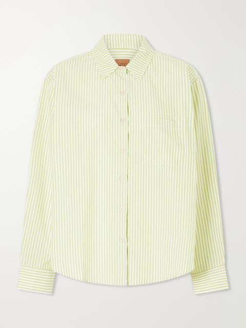 JAMIE HALLER Weekend Striped Cotton Shirt