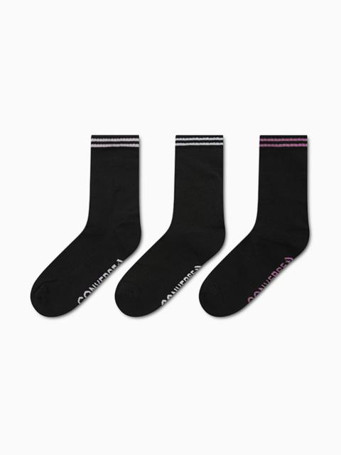 Converse 3-Pack Varsity Stripe Mesh Half-Crew Socks