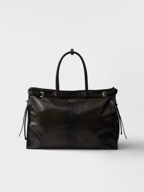 Prada Prada Bonnie antiqued leather tote bag