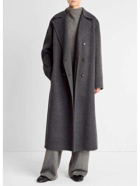 Vince Wool-Blend Double-Breasted Long Coat