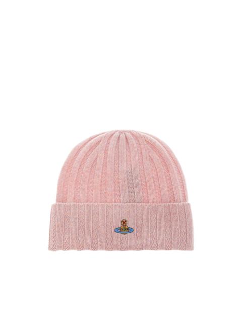 Vivienne Westwood Classic embroidered ribbed beanie hat