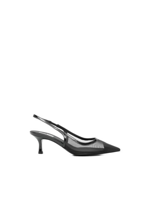 Moschino mesh point-toe pumps