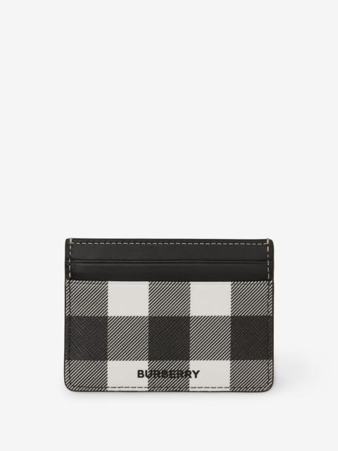 Burberry Exaggerated Check and Leather Card Case