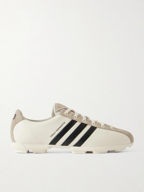 Y-3 + Y-3 Field Suede-trimmed Leather Sneakers
