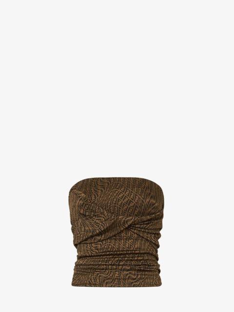 FENDI Brown organzine top
