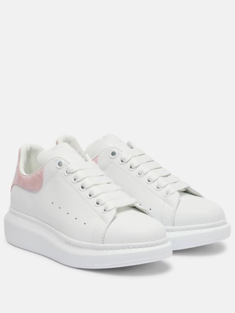 Oversized leather sneakers