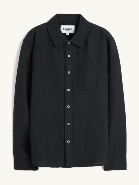 Corridor LINEN COTTON LS - BLACK
