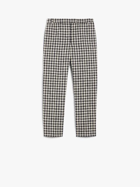 'S Max Mara DAISY Straight-fit gingham cotton and silk trousers