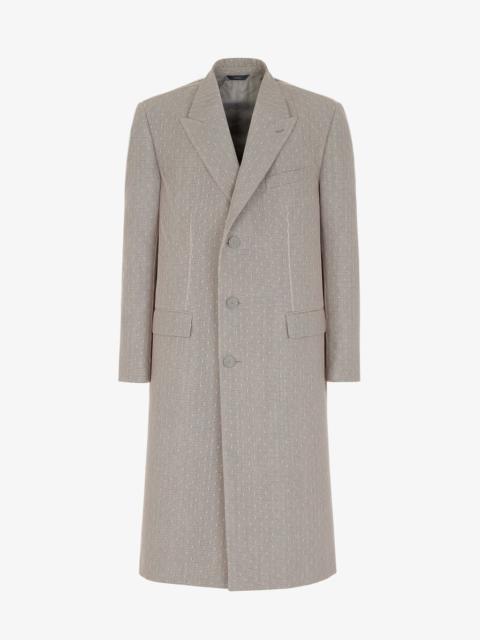 FENDI Dove gray wool coat