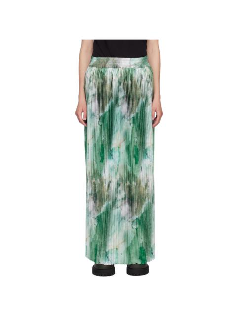 REESE COOPER® Green Pleated Maxi Skirt