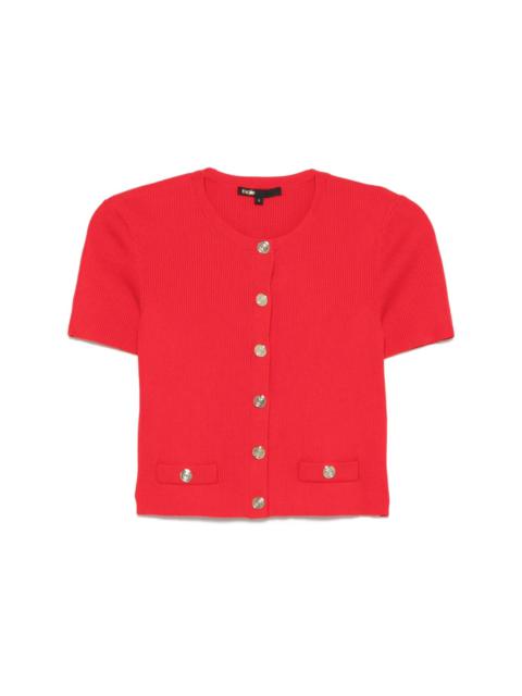 maje ribbed cardigan