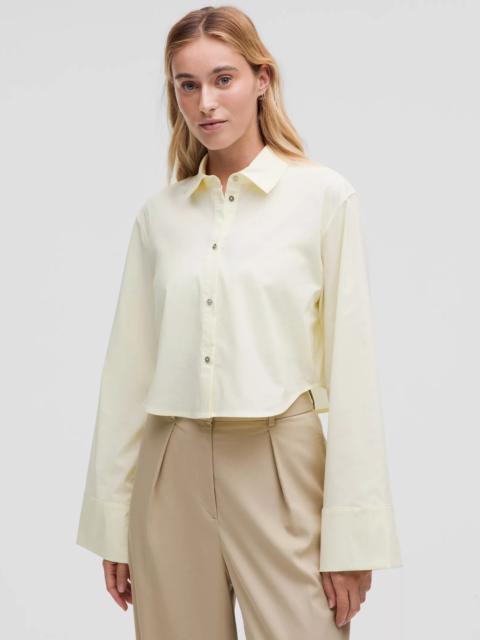 lululemon Cropped Poplin Button-Up Top