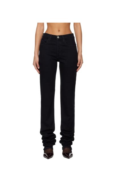 THE ATTICO Black Washed Stretch Jeans