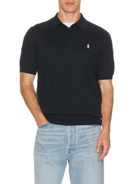 Polo Ralph Lauren Short Sleeve Cotton Placket Pullover Sweater