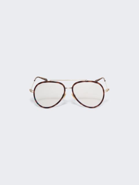 GUCCI Oval Sunglasses Havana
