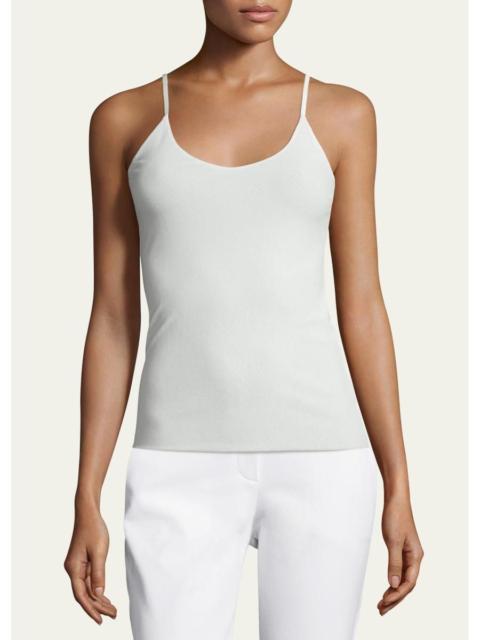 Lafayette 148 New York Mesh Jersey V-Neck Tank
