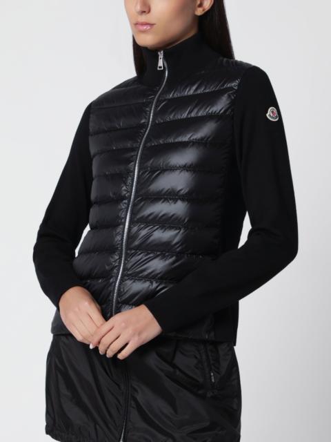Moncler Black padded zip-up cardigan