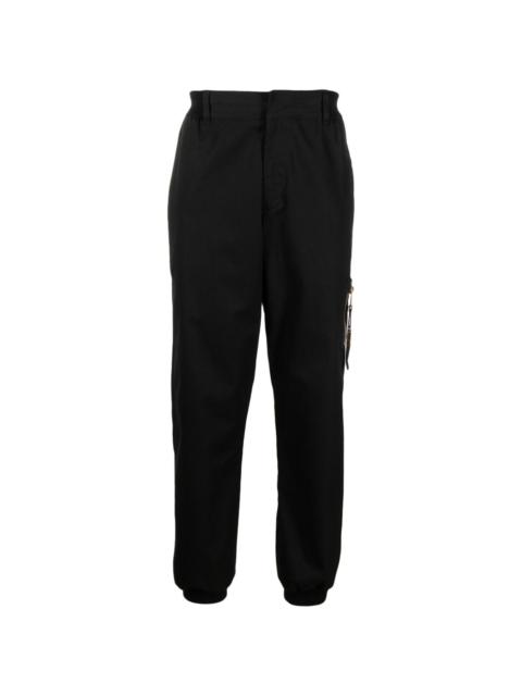 tapered stretch-cotton trousers