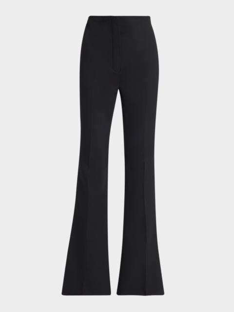 Alexander McQueen Foldover-Waist Flare Trousers