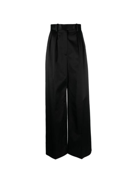 Teyana high-waisted satin trousers