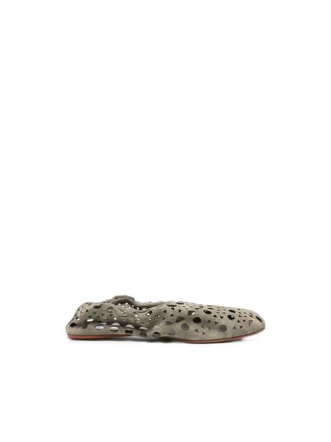 Alaïa Neo Vienne suede ballet flats