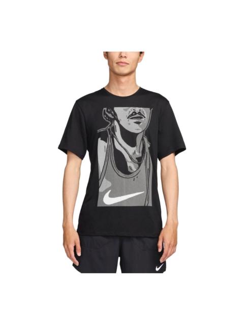 Nike Nike Rise 365 Run Energy Running T-shirt Asia Sizing 'Black' FN3997-010