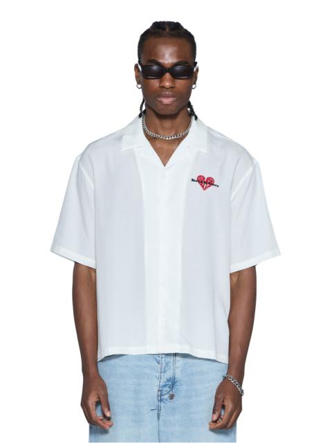 Ksubi HBL DINER SS SHIRT SATIN WHITE