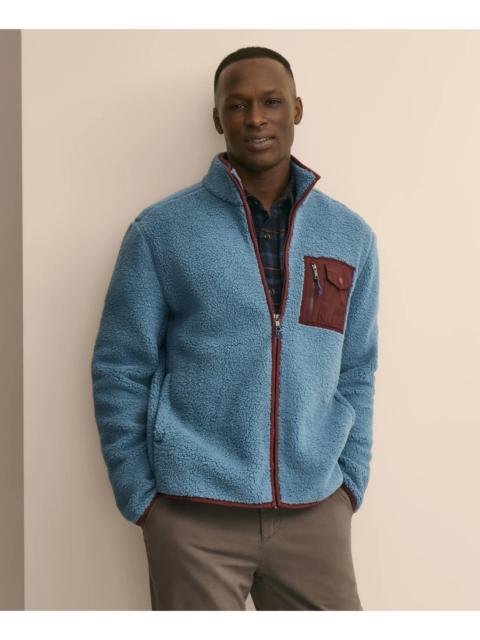 Brooks Brothers Teddy Fleece Full-Zip Jacket