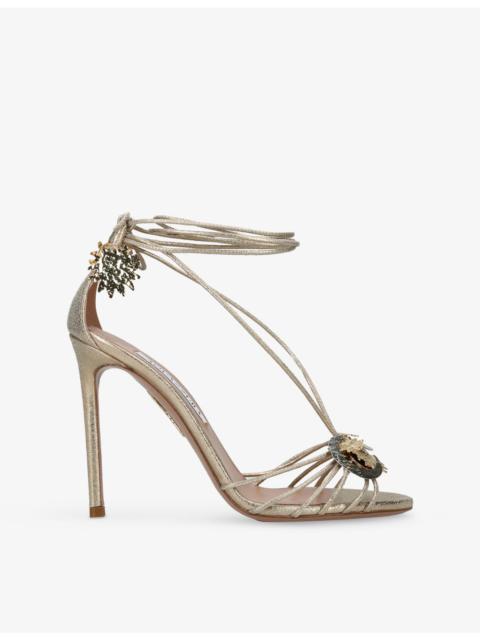 AQUAZZURA Night Stars 105 Heeled Leather Sandals