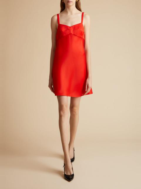 The Eli Dress in Fire Red