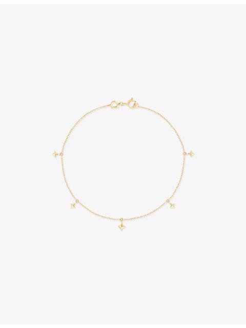 ASTRID & MIYU Cosmic Star 14ct Yellow-Gold Charm Bracelet