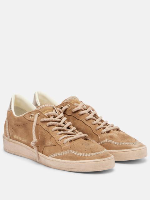 Golden Goose Ball Star embroidered suede sneakers