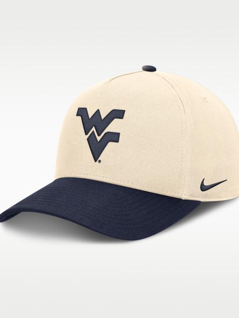 Nike West Virginia Campus Prep Rise Men's Nike College A-Frame Adjustable Hat