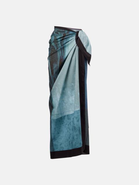 Jean Paul Gaultier Printed cotton beach cover-up