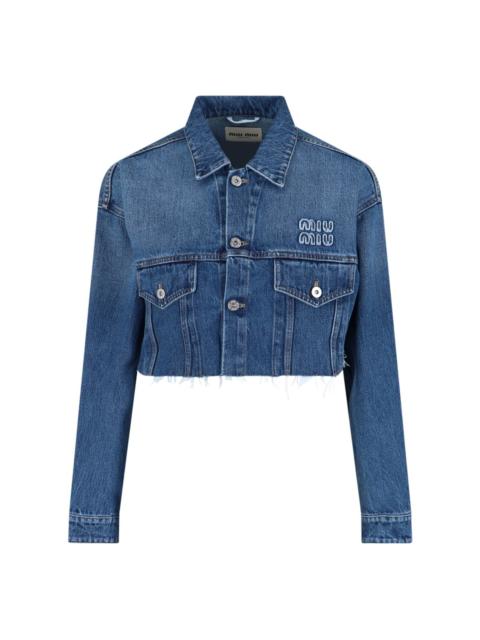 Miu Miu LOGO CROP JACKET