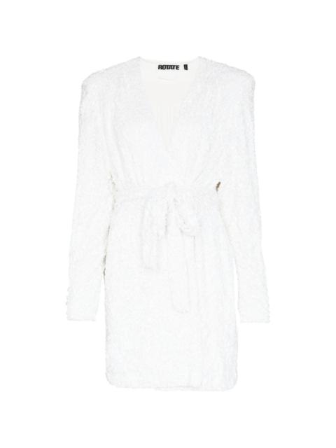 ROTATE Samantha sequin wrap dress