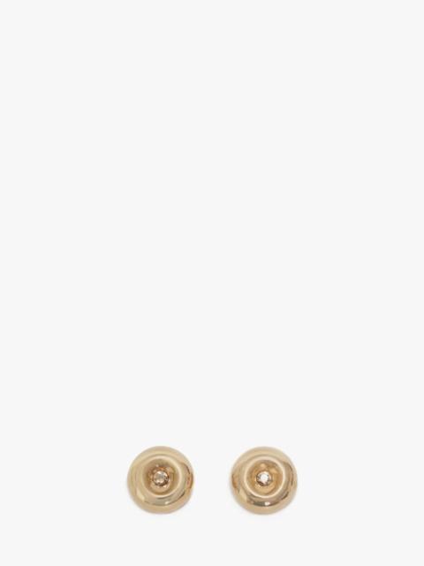 JW Anderson BUMPER-MOON CRYSTAL STUD EARRINGS